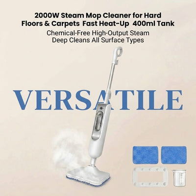2000W Steam Mop Cleaner for Hard Floors, Carpets & Windows
