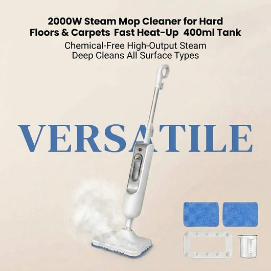 2000W Steam Mop Cleaner for Hard Floors, Carpets & Windows
