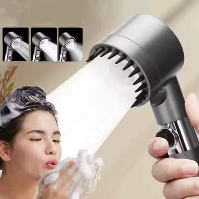 4 Mode Adjustable Shower Head Kit High Pressure Shower Head High Pressure Bathroom Shower Spray With Massage Water Filter