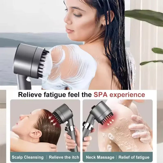 4 Mode Adjustable Shower Head Kit High Pressure Shower Head High Pressure Bathroom Shower Spray With Massage Water Filter