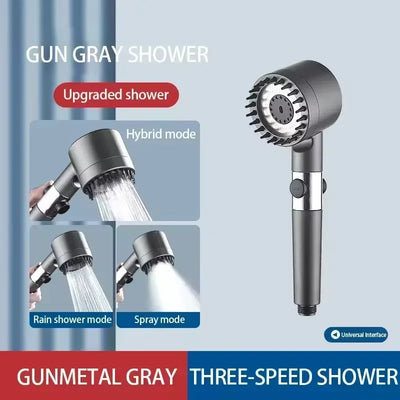 4 Mode Adjustable Shower Head Kit High Pressure Shower Head High Pressure Bathroom Shower Spray With Massage Water Filter