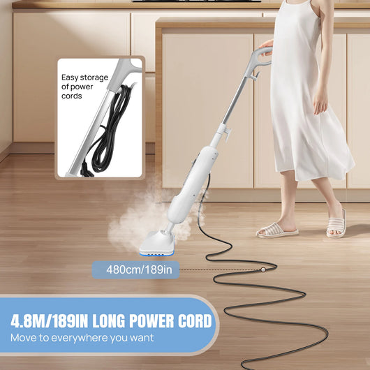 2000W Electric Steam Mop With 400ml Water Tank,Fast Heating, High Steam Output, Cleans All Types Of Floors And Windows, Carpets