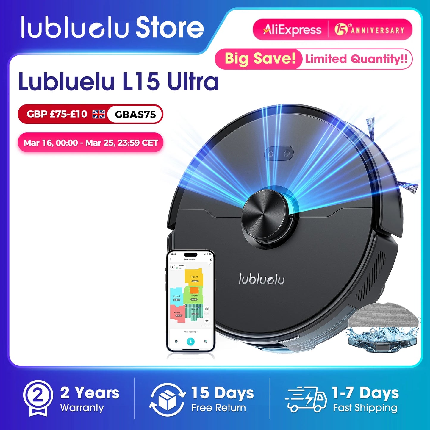 L15 Ultra Robot Vacuum