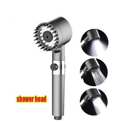 4 Mode Adjustable Shower Head Kit High Pressure Shower Head High Pressure Bathroom Shower Spray With Massage Water Filter